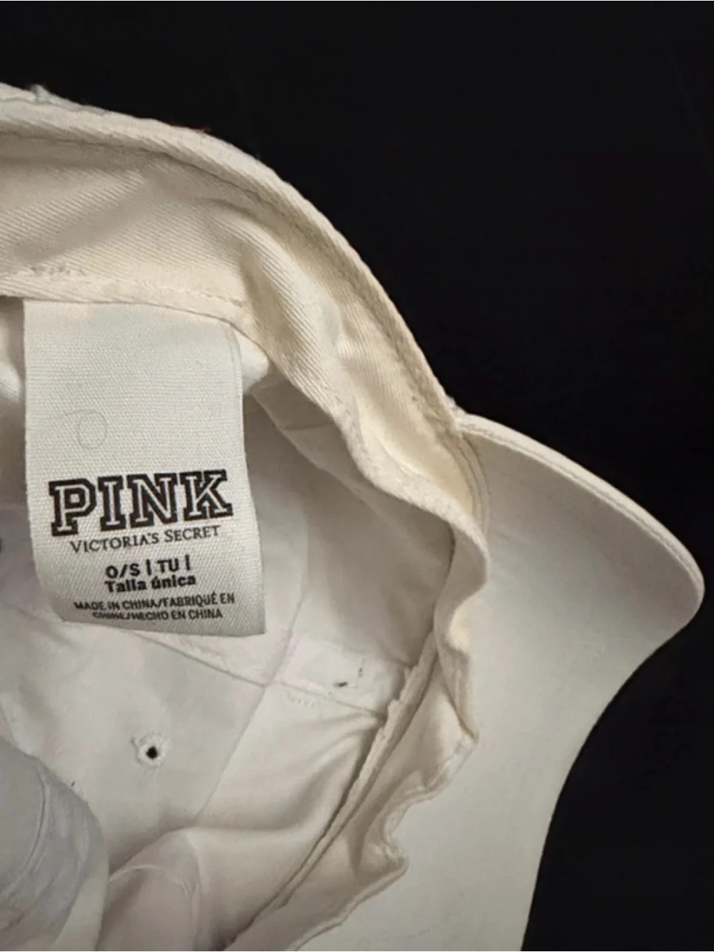 PINK Victoria's Secret White Baseball Cap